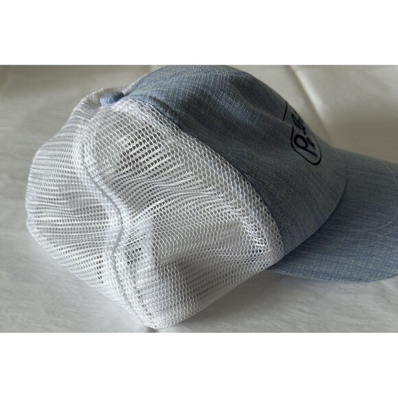 Peterbilt Hat Cap Snapback Trucker Light Blue White Mesh Semi Trucks Adult Mens - Picture 2 of 6